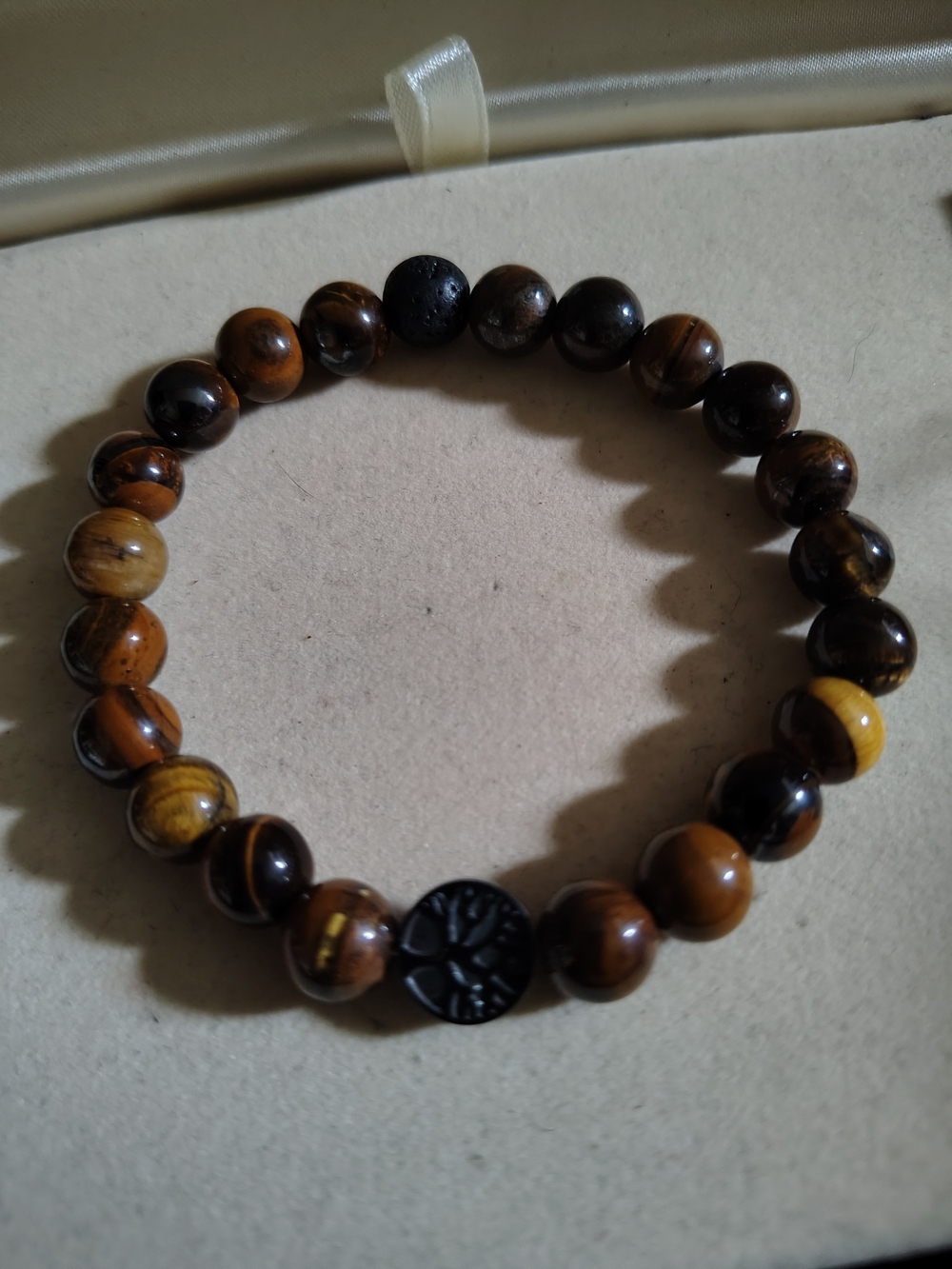 🪾Natural Tiger’s Eye & Lava Stone Essential Oil Diffuser Bracelet